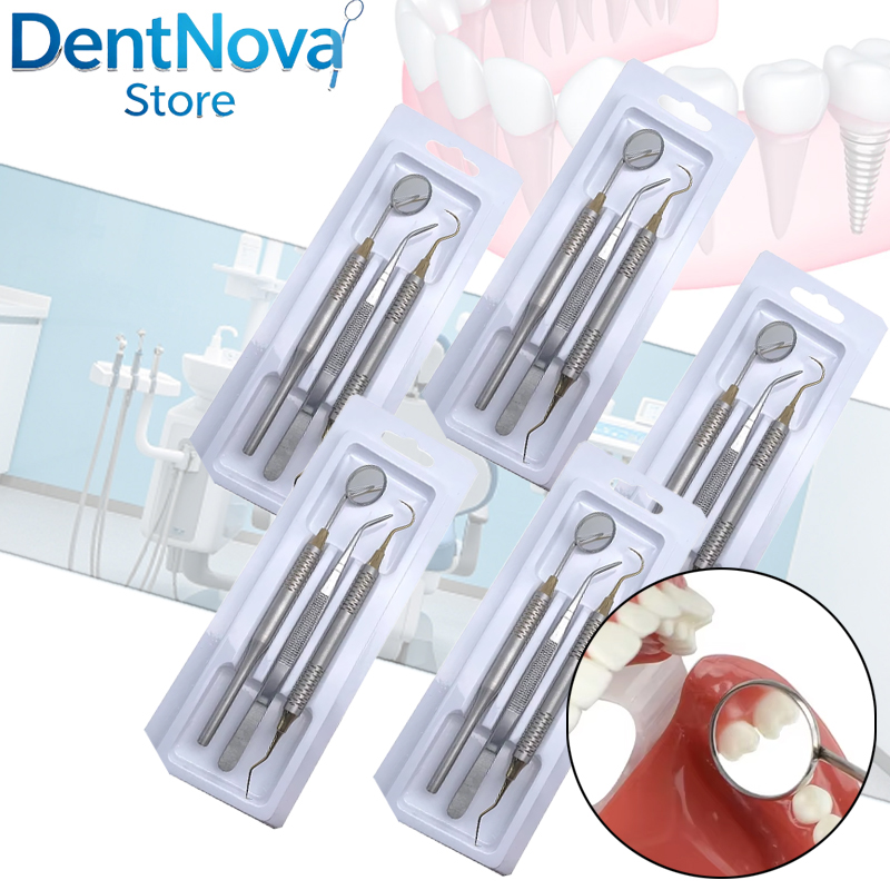 Dental Mirror Probe - 5pcs Dental Double Ended Mouth Mirror