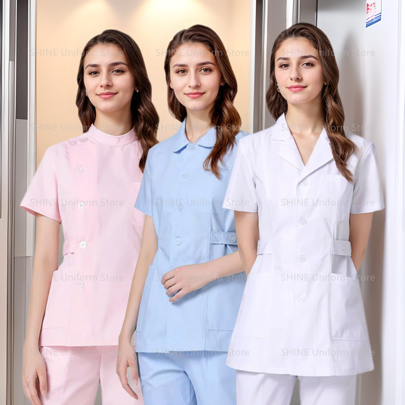 Pink Short Scrubs Set Nurse Do - Medical Lab Coats recensie en prijs