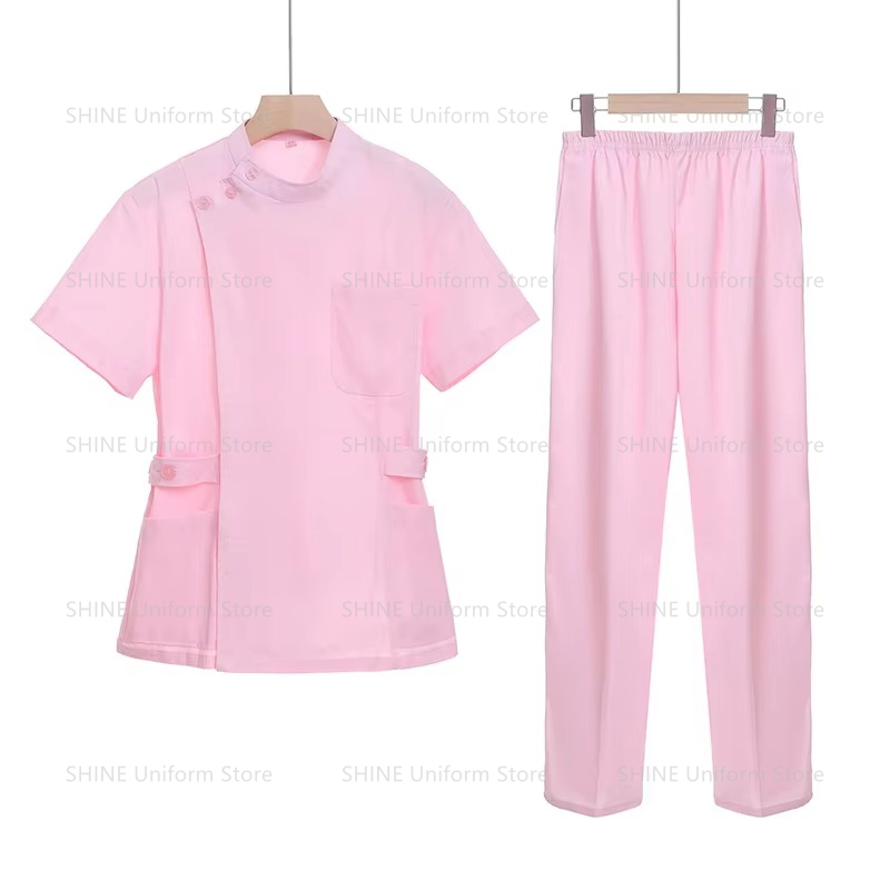 Pink Short Scrubs Set Nurse Do - Medical Lab Coats recensie en prijs