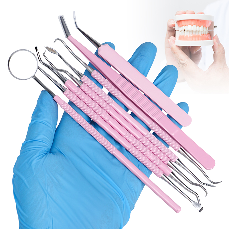 1pc Pink Dental Tweezers Probe - Dental Mirror Probe recensie en prijs