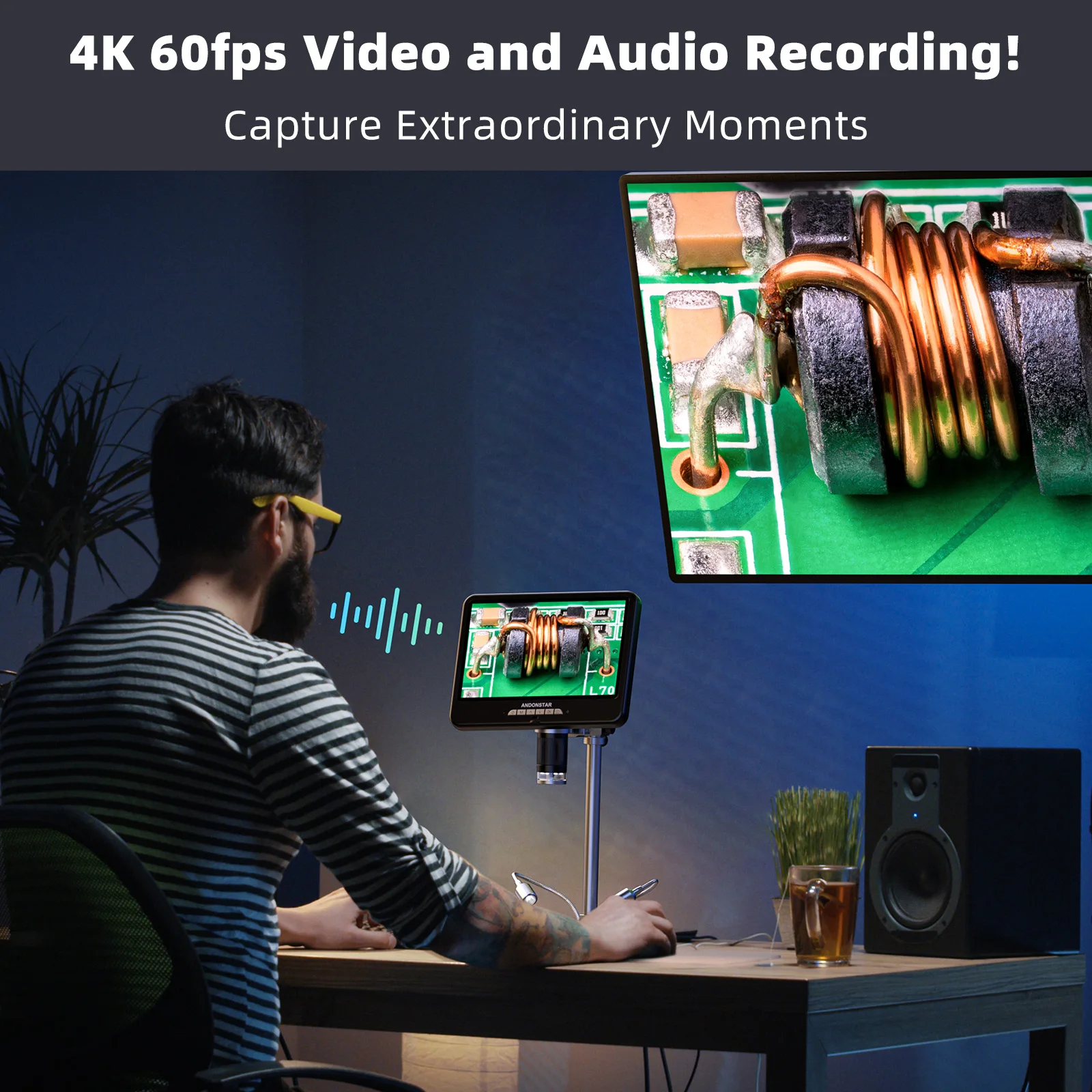 Andonstar AD210S-Pro 4K 60FPS  - Digital Microscope recensie en prijs