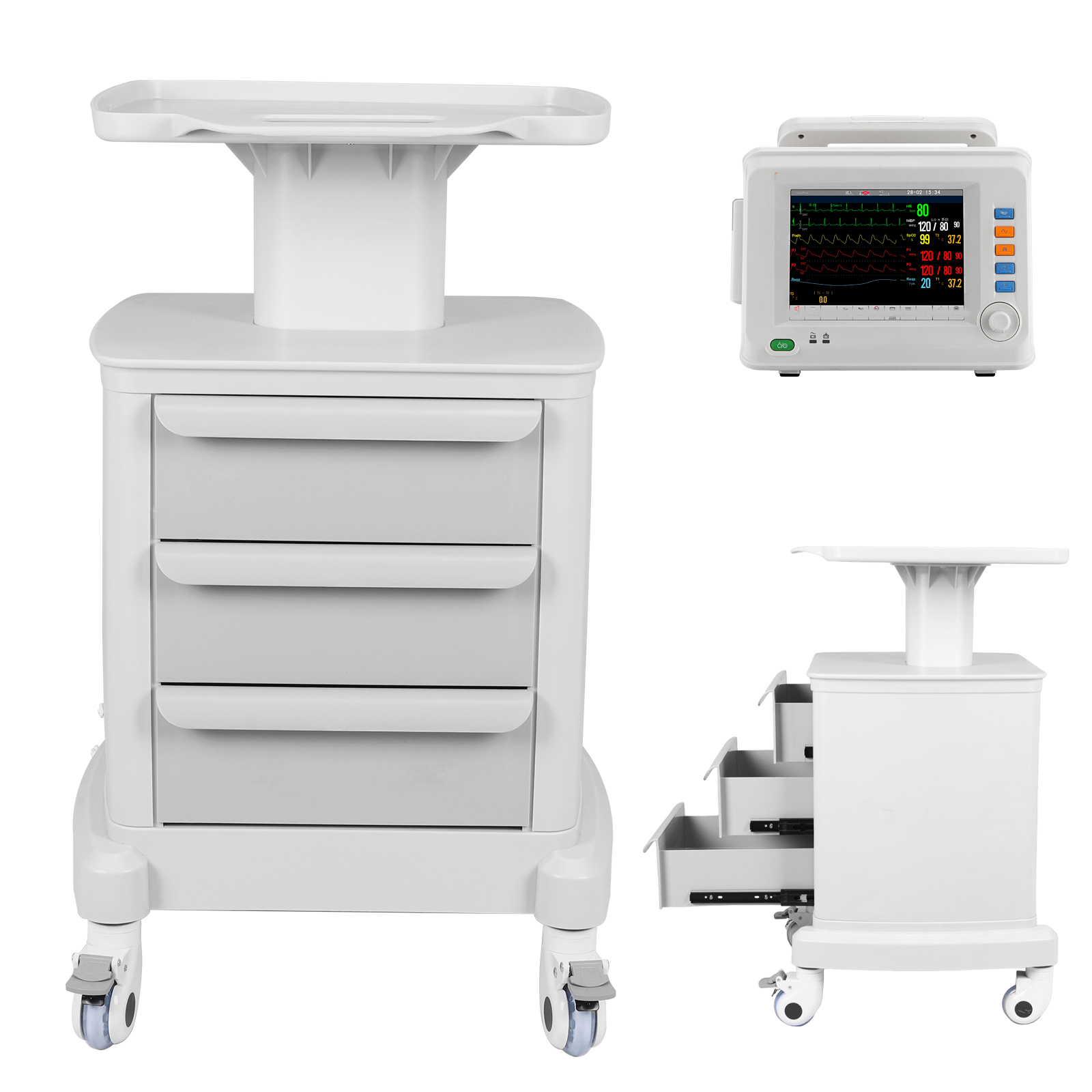 Mobile Medical Cart with 3 Dra - Medical Lab Officer recensie en prijs