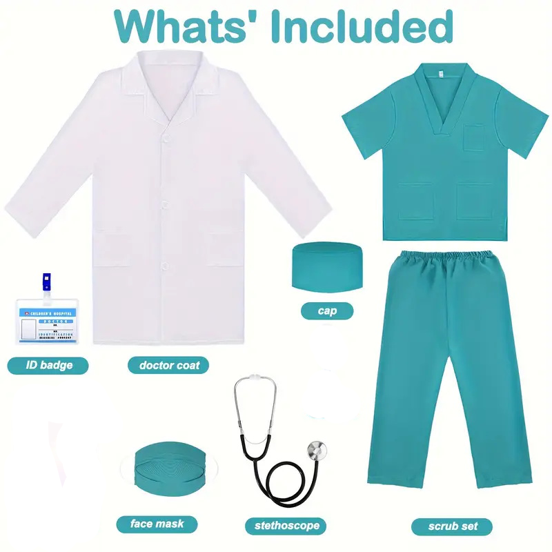 7PCS Kids Doctor Nurse Cosplay - Medical Lab Coats recensie en prijs