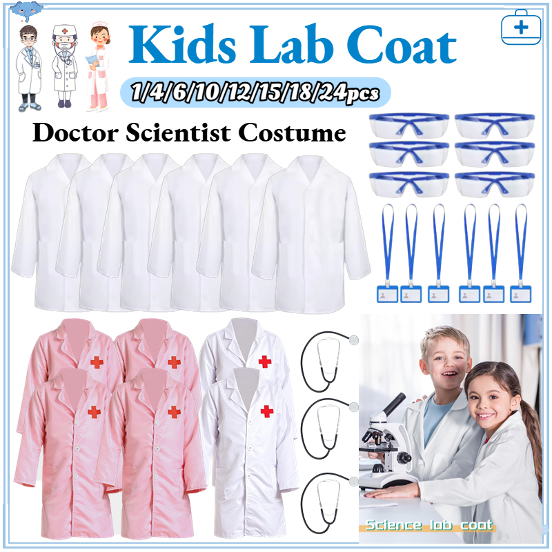 1-24Set Unisex Lab Coat for Ki - Medical Lab Coats recensie en prijs