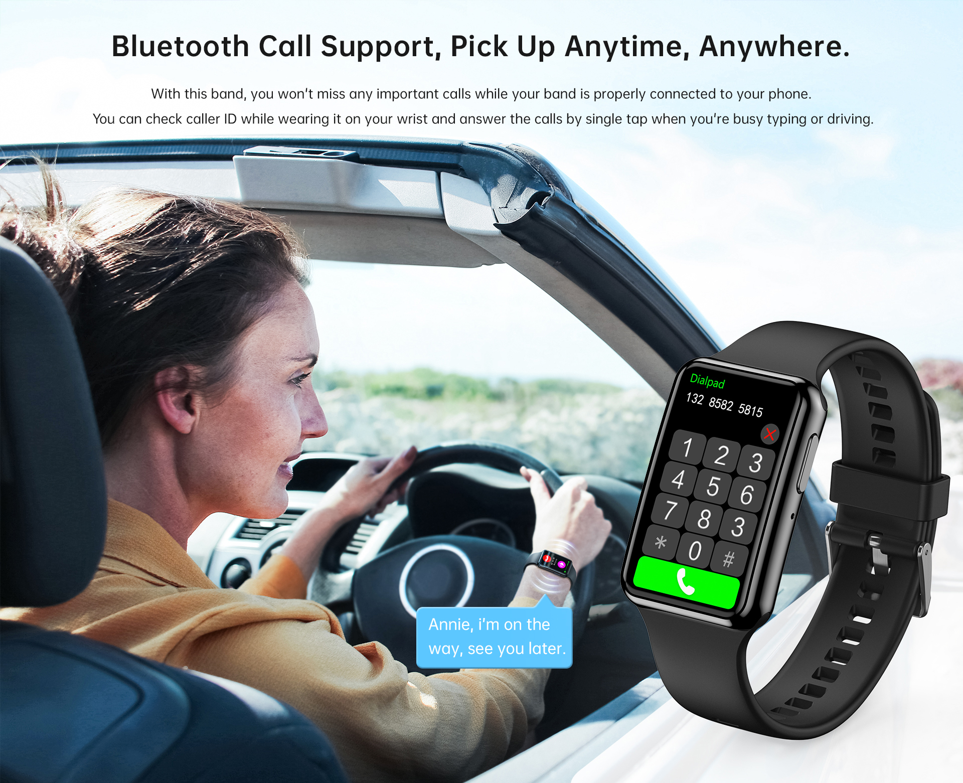 1.47 Inch BT Call Smart Band H - Blood Pressure Monitor recensie en prijs