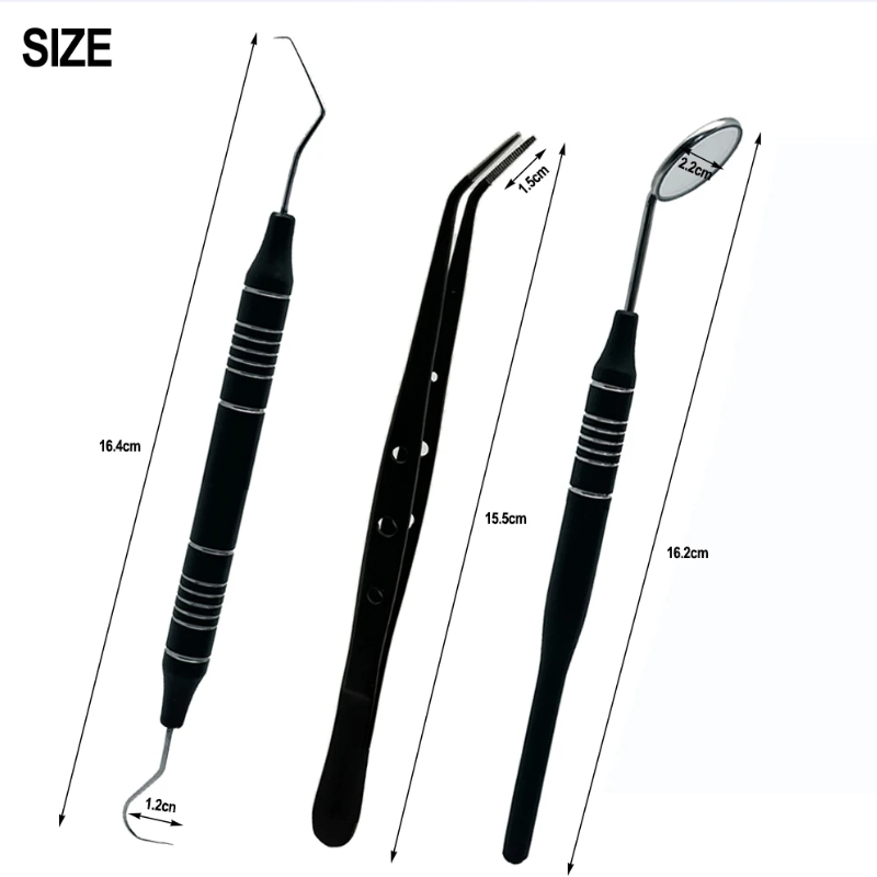 3Pcs/set Dental Mirror kit Mou - Dental Mirror Probe recensie en prijs